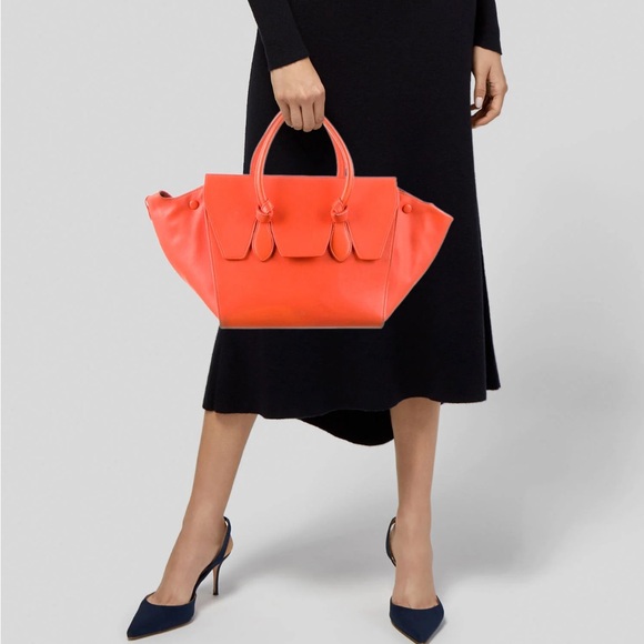 Celine Burned Orange Pebbled calfskin leather tie tote bag ( Rare 🧡) - Picture 13 of 13